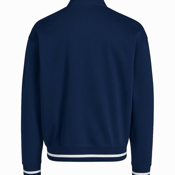 Fred Perry Sportswear Track Jacket | Navy Blue Chevron Stripe | Made in Portugal - Picture 3 of 14